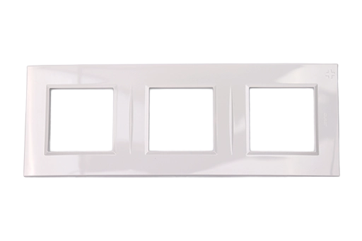 PLAQUE BELLA 43 CARREE BLANC 2+2+2 MODULES
