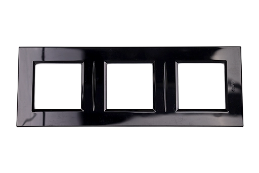 PLAQUE BELLA 43 CARREE NOIRE 2+2+2 MODULES