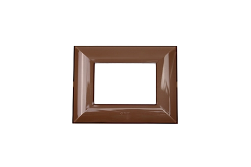 PLAQUE LUMINA 43 RECTANGULAIRE MARRON 2D 3 MODULES
