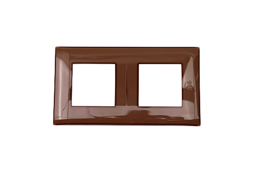 PLAQUE LINA 43 CARREE MARRON 2D 2+2 MODULES