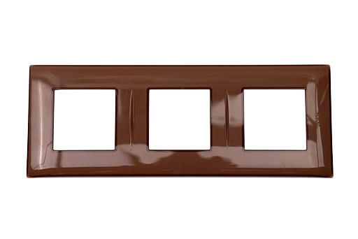 PLAQUE LINA 43 CARREE MARRON 2D 2+2+2 MODULES
