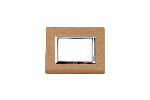 PLAQUE SERENA 43 RECTANGULAIRE CHENE CLAIR CADRE CHROME 3 MODULES