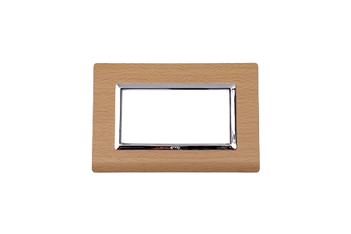 PLAQUE SERENA 43 RECTANGULAIRE CHENE CLAIR CADRE CHROME 4 MODULES