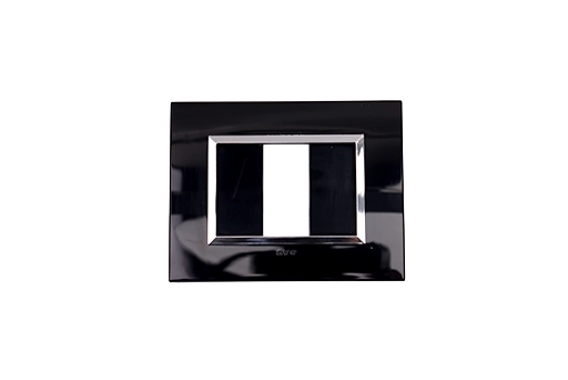 PLAQUE BELLA 43 RECTANGULAIRE NOIR AVEC CADRE CHROME 1 MOD