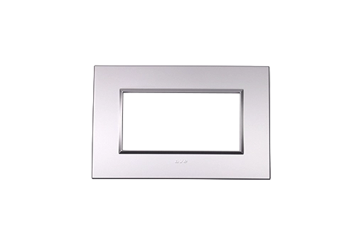 PLAQUE BELLA 43 RECTANGULAIRE ARGENT OPAQUE 4 MODULES