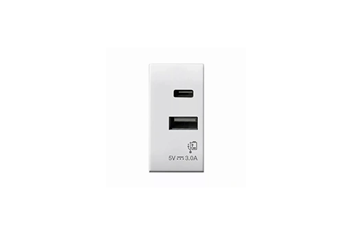 CHARGEUR USB TYPE A+C 3A 1 MODULE DOMUS 44