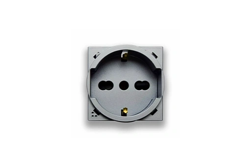 PRISE SCHUKO BY-PASS ALUMIA 10/16A 2M