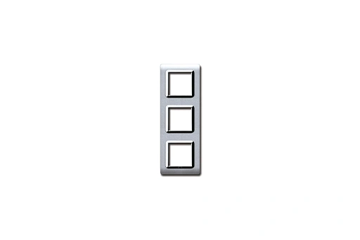PLAQUE TECHNOPOLYMERE 44 CARREE ALLUMIA AVEC CADRE CHROME 2+2+2 MODULES