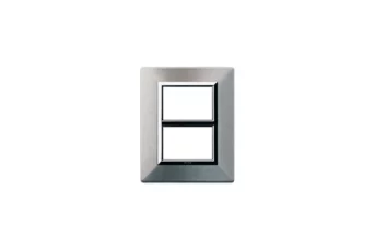 PLAQUE ZAMA 44 RECTANGULAIRE ALUMUNIUM NATUREL BROSSE 3+3 MODULES