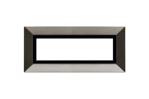 PLAQUE ZAMA 44 RECTANGULAIRE NICKEL BROSSE 7 MODULES