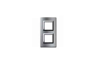 PLAQUE VERA 44 CARREE ALUMINIUM NATUREL BROSSE 2+2 MODULES