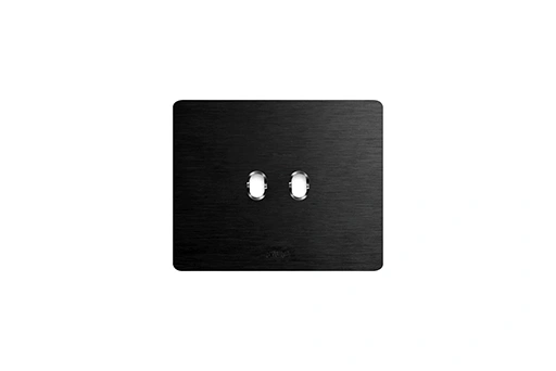 PLAQUE NEW STYLE RECTANG ALUMINIUM ANTHRACITE BROSSE 2 COM