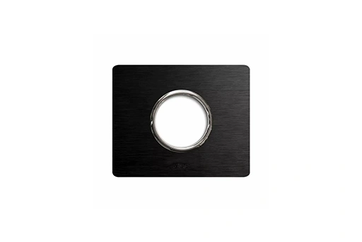PLAQUE NEW STYLE RECTANG ALUMINIUM ANTHRACITE BROSSE POUR 2P+T