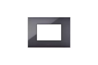 PLAQUE YOUNG 44 RECTANGULAIRE GRIS CENDRE 3 MODULES