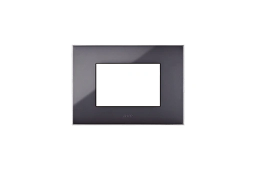 PLAQUE YOUNG 44 RECTANGULAIRE GRIS CENDRE 3 MODULES