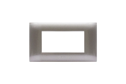 PLAQUE YOUNG 44 RECTANGULAIRE GRIS METALLISE 4 MODULES