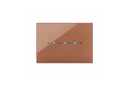 PLAQUE YOUNG TOUCH 44 RECTANGULAIRE MARRON 3 MODULES