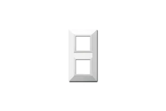 PLAQUE ZAMA 44 CARREE BLANC 2+2 MODULES