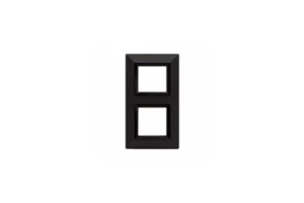 PLAQUE ZAMA 44 CARREE GRAPHITE 2+2 MODULES