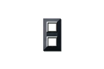 PLAQUE ZAMA 44 CARREE GRIS FONCE METALLISE 2+2 MODULES
