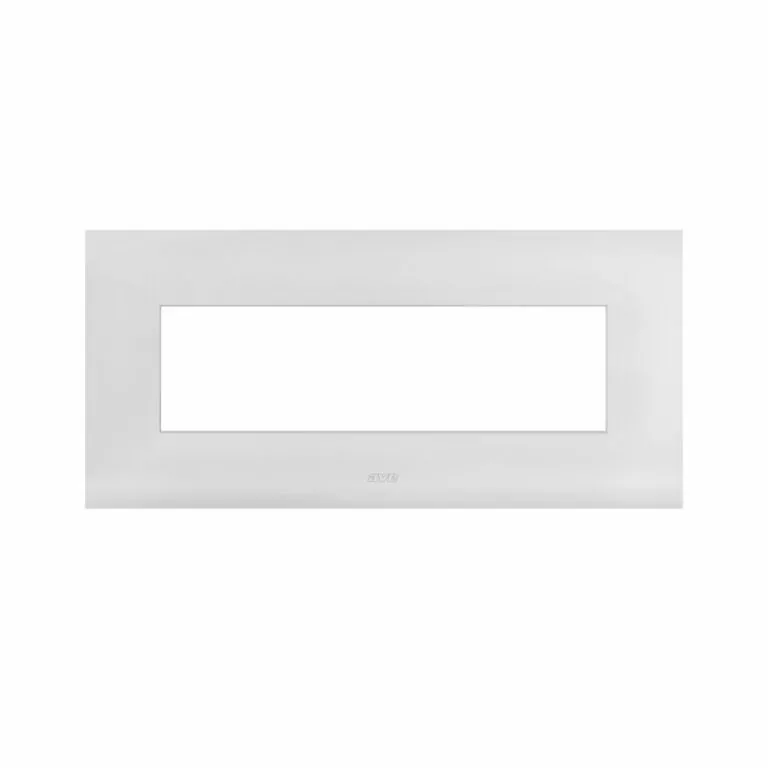 PLAQUE SMART 44 RECTANGULAIRE EN METAL BLANC 7 MODULES