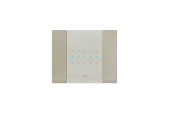 PLAQUE SMART TOUCH 44 RECTANGULAIRE EN METAL TAUPE 3 MODULES (JUSQU'À 6 COMMANDES)
