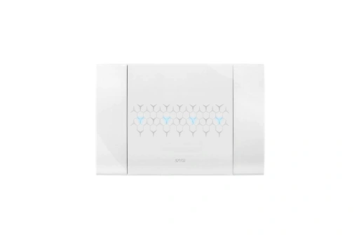 PLAQUE SMART TOUCH 44 RECTANGULAIRE EN METAL BLANC 4 MODULES (JUSQU'À 7 COMMANDES)