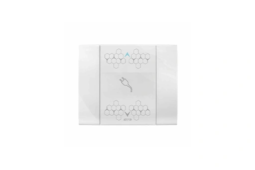 PLAQUE SMART TOUCH 44 RECTANGULAIRE POUR PRISE COULISSANTE EN METAL BLANC 3 MODULES