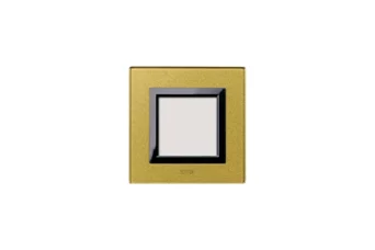 PLAQUE VERA 44 CARREE EN VERRE GOLD 2 MODULES