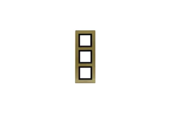 PLAQUE VERA 44 CARREE EN VERRE GOLD 2+2+2 MODULES