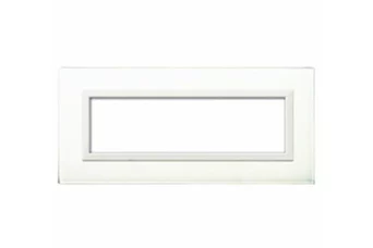 PLAQUE VERA 44 RECTANGULAIRE EN VERRE BLANC 7 MODULES