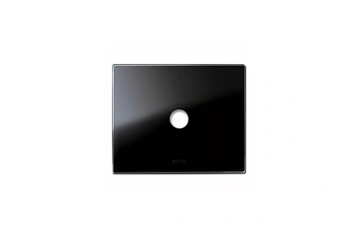 PLAQUE NEW STYLE RECTANGULAIRE EN VERRE NOIR ABSOLU 3 MOD 1COM