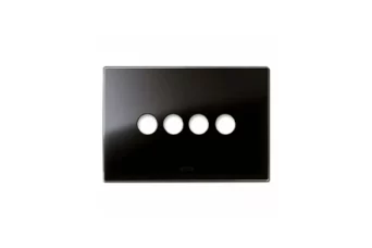 PLAQUE NEW STYLE RECTANGULAIRE EN VERRE NOIR ABSOLU 4 MOD