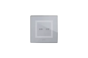 PLAQUE VERA 44 TOUCH CARREE GRIS OPAQUE 2 COMMANDES