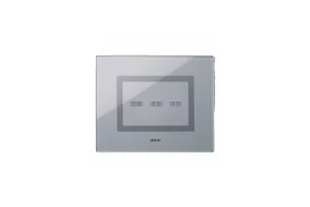 PLAQUE VERA 44 TOUCH RECTANGULAIRE GRIS OPAQUE 3 COMMANDES