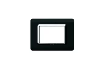 PLAQUE TECHNOPOLYMERE 44 RECTANGULAIRE GRIS TEKLA AVEC CADRE