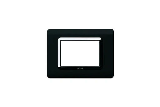 PLAQUE TECHNOPOLYMERE 44 RECTANGULAIRE GRIS TEKLA AVEC CADRE