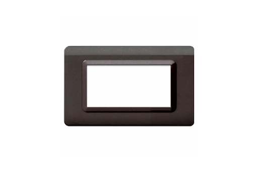 PLAQUE TECHNOPOLYMERE 44 RECTANGULAIRE GRIS FONCE 4 MODULES