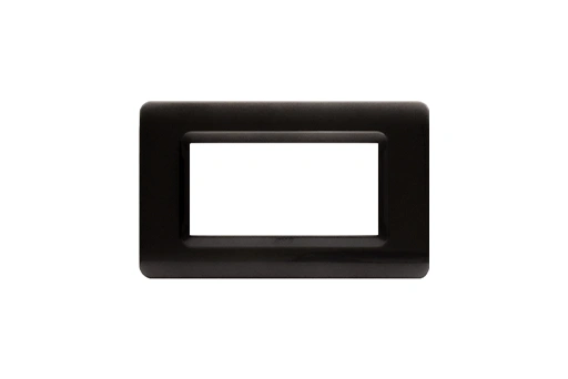 PLAQUE TECHNOPOLYMERE 44 RECTANGULAIRE GRIS FONCE METALLISE 4 MODULES