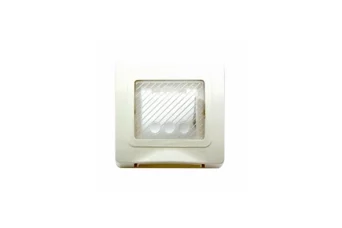 PLAQUE ETANCHE ENCASTREE CARREE 2 MODULES S44 BLANC