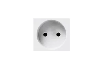 PRISE 2 POLES CARREE AVEC SECURITE 16A BLANC