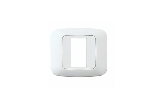 PLAQUE YES CARRE 1 TROU BLANC GLACE