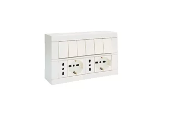 BOITE APPARENTE 6+6 MODULES S45 IVOIRE