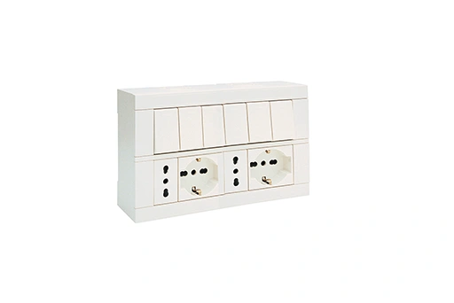 BOITE APPARENTE 6+6 MODULES S45 IVOIRE